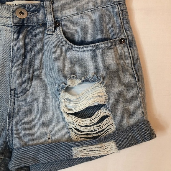 BULLHEAD Distressed Ripped Denim Shorts Size 1 - Picture 2 of 8